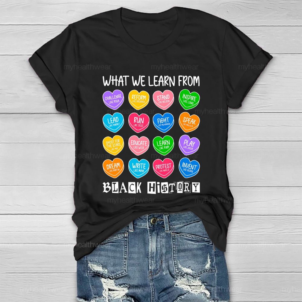 What We Learn From Black History  Healthwear T-shirt
