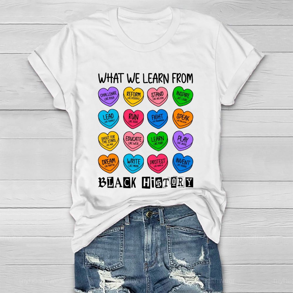 What We Learn From Black History  Healthwear T-shirt