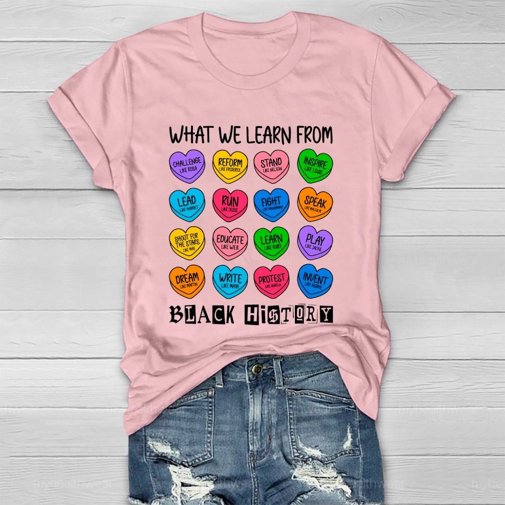 What We Learn From Black History  Healthwear T-shirt
