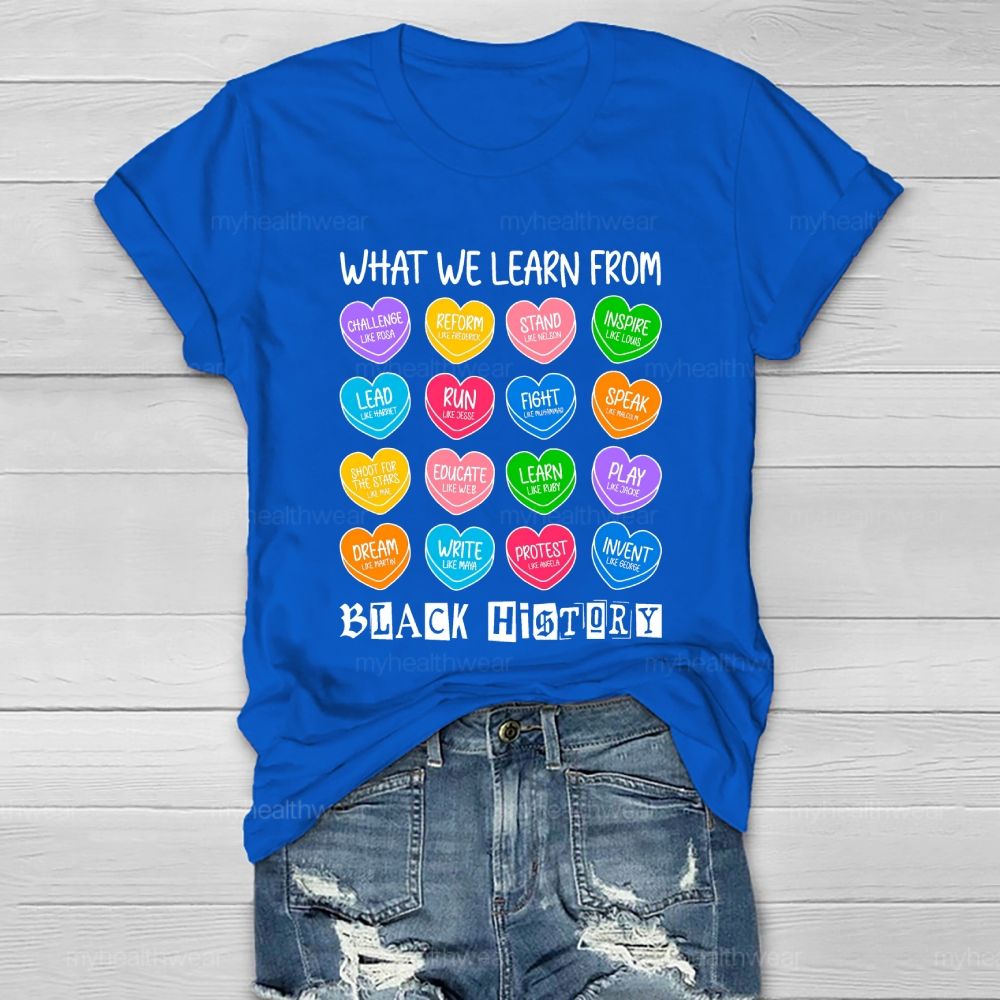 What We Learn From Black History  Healthwear T-shirt