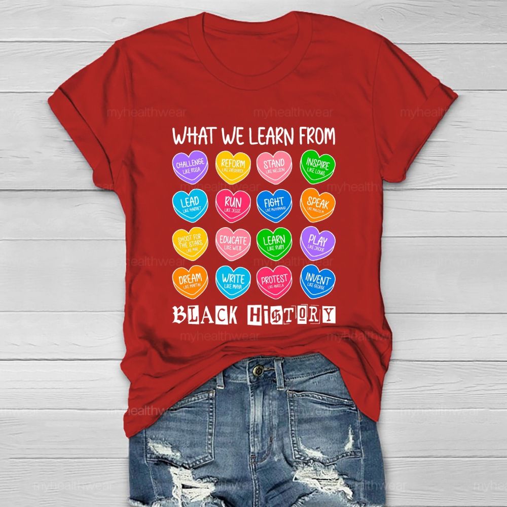 What We Learn From Black History  Healthwear T-shirt