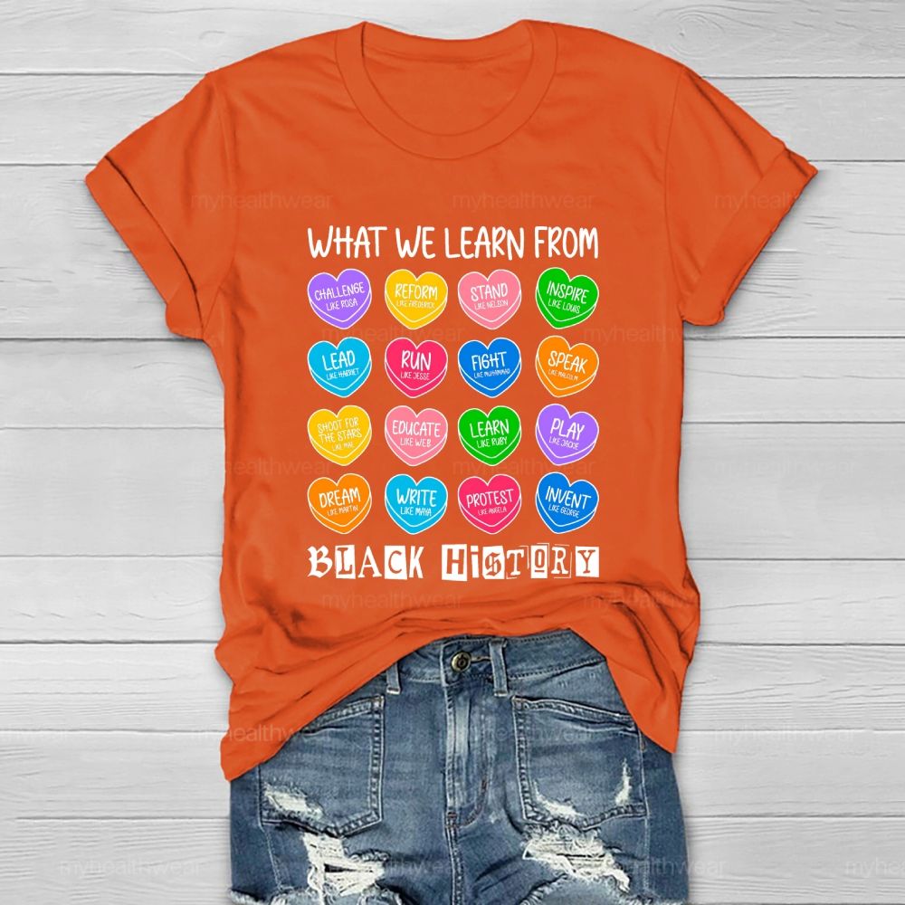 What We Learn From Black History  Healthwear T-shirt