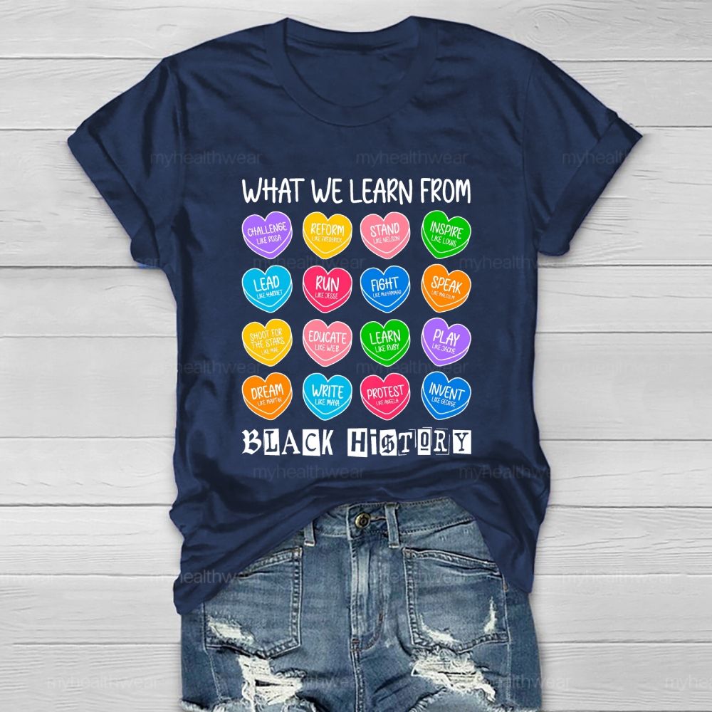What We Learn From Black History  Healthwear T-shirt