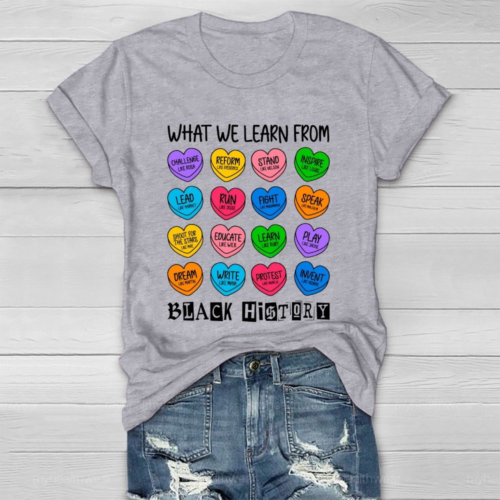 What We Learn From Black History  Healthwear T-shirt