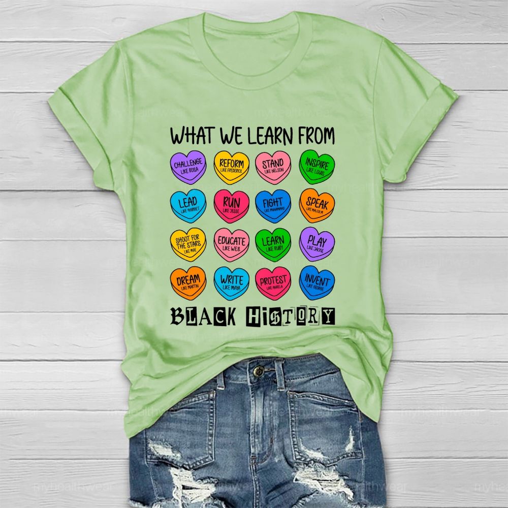 What We Learn From Black History  Healthwear T-shirt