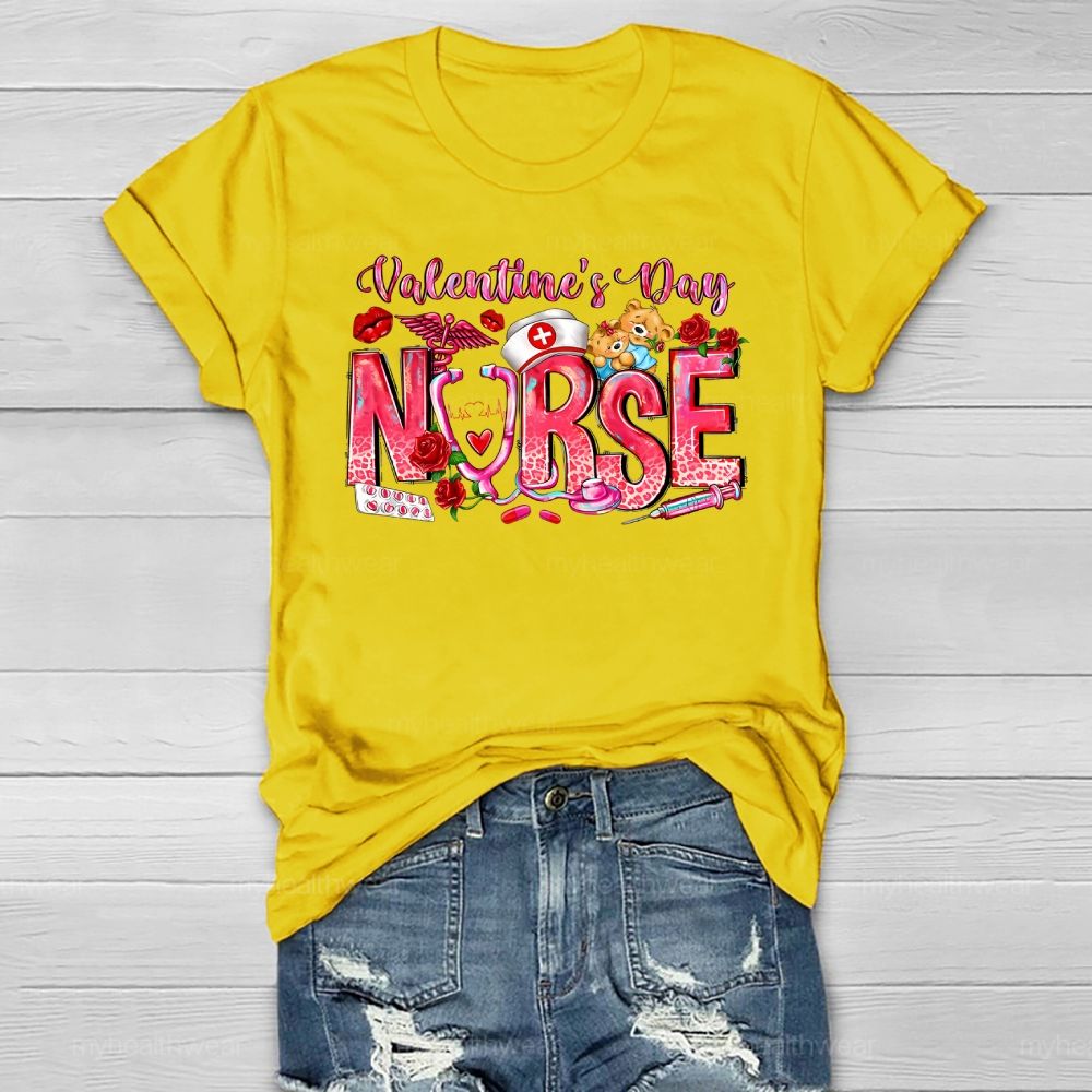 Valentine's Day Nurse Healthwear T-shirt