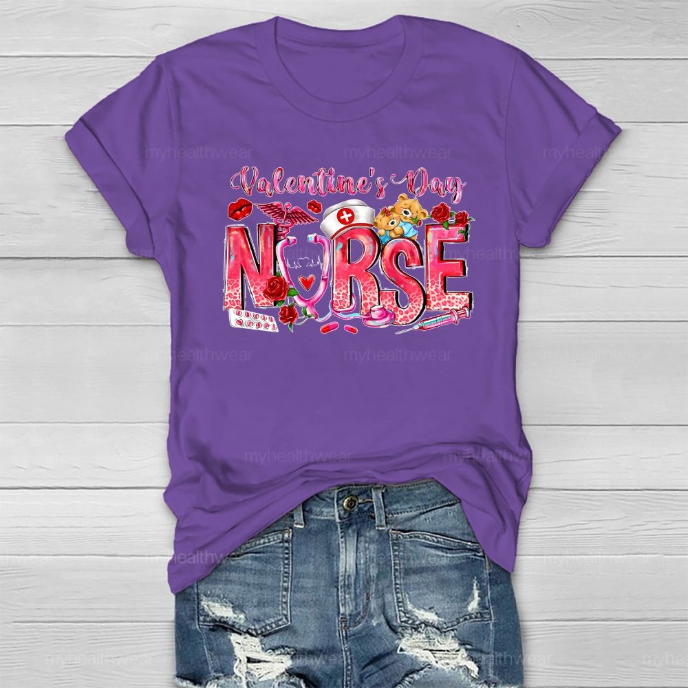 Valentine's Day Nurse Healthwear T-shirt