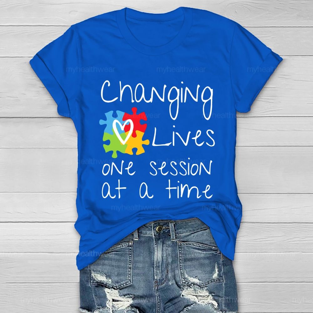 Changing Lives One Session At A Time Healthwear T-shirt