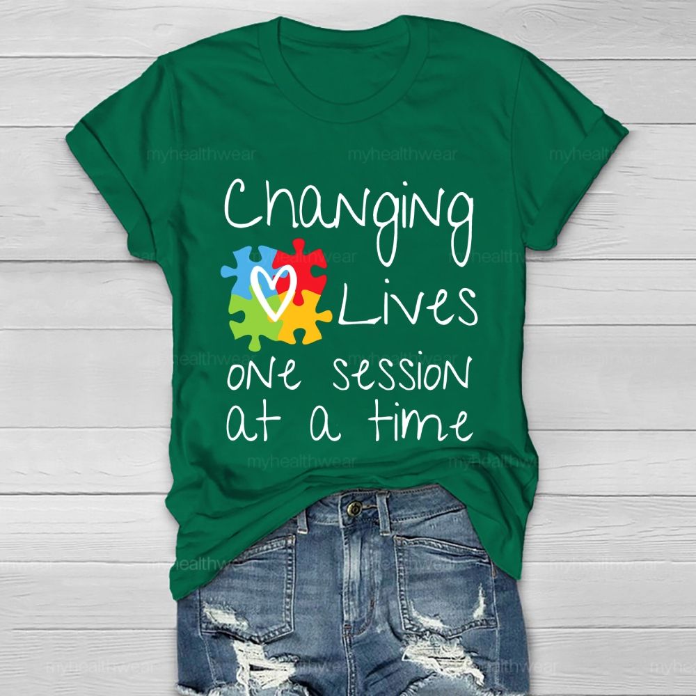 Changing Lives One Session At A Time Healthwear T-shirt
