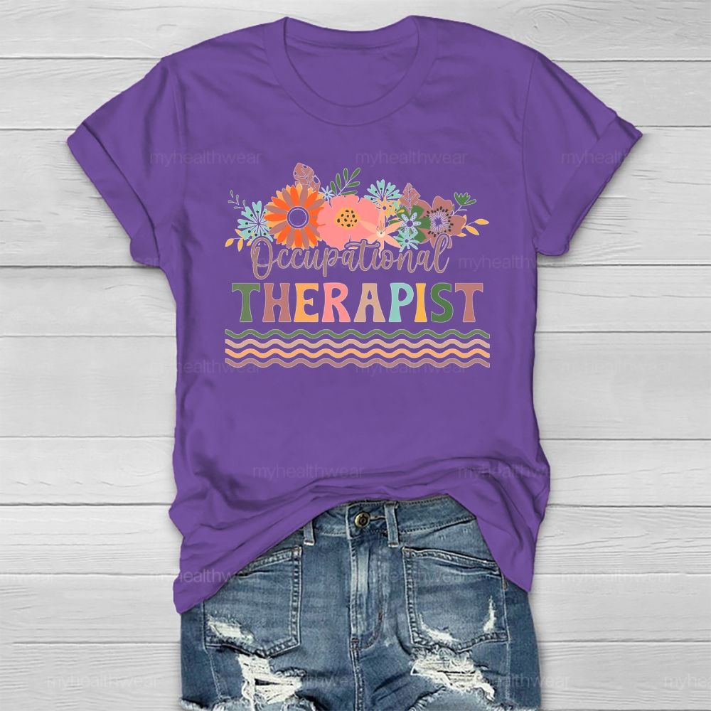 Occupational Therapist Flower Healthwear T-shirt