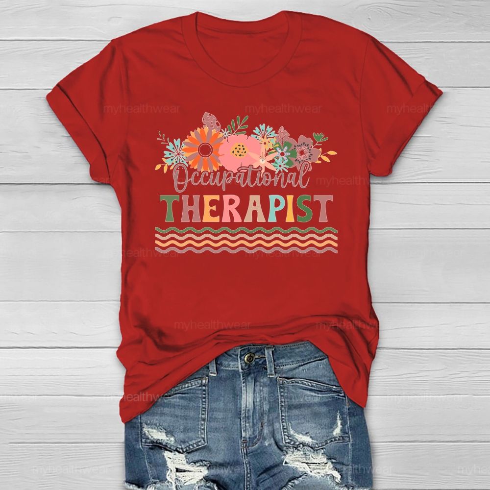 Occupational Therapist Flower Healthwear T-shirt