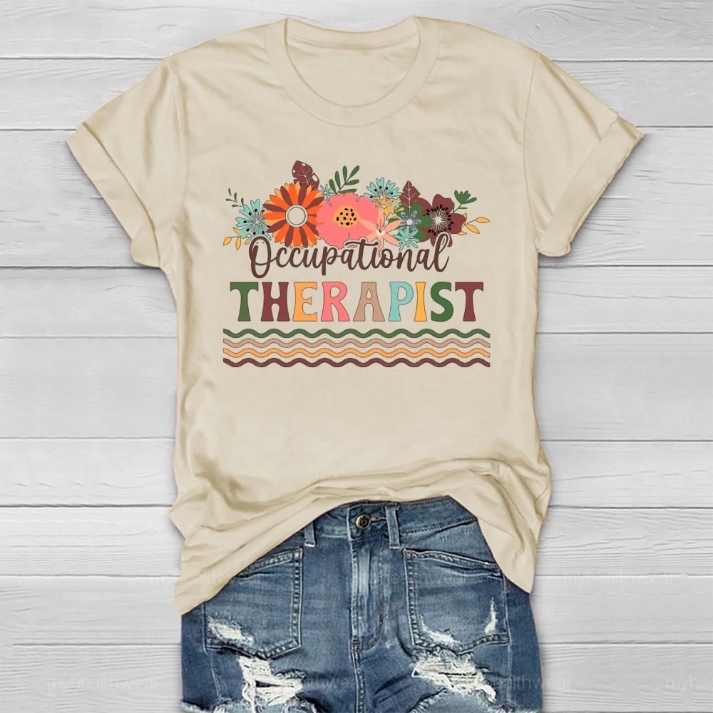 Occupational Therapist Flower Healthwear T-shirt