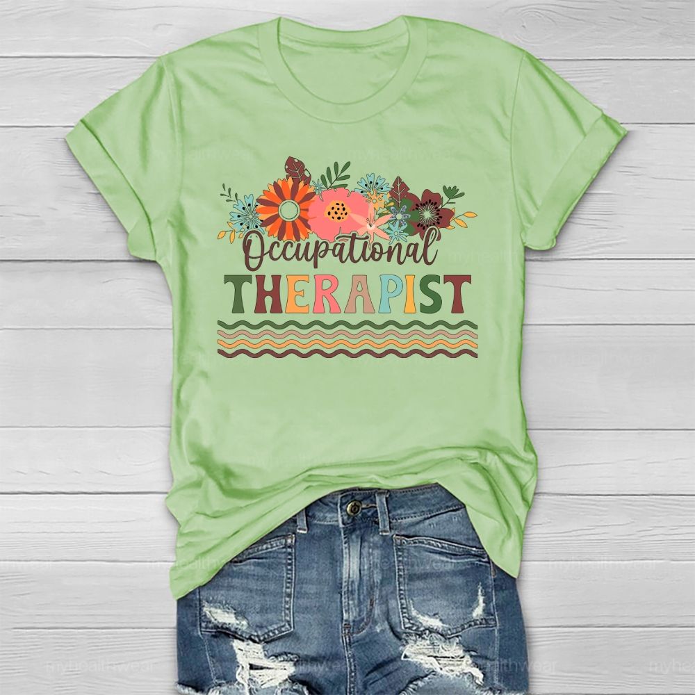 Occupational Therapist Flower Healthwear T-shirt