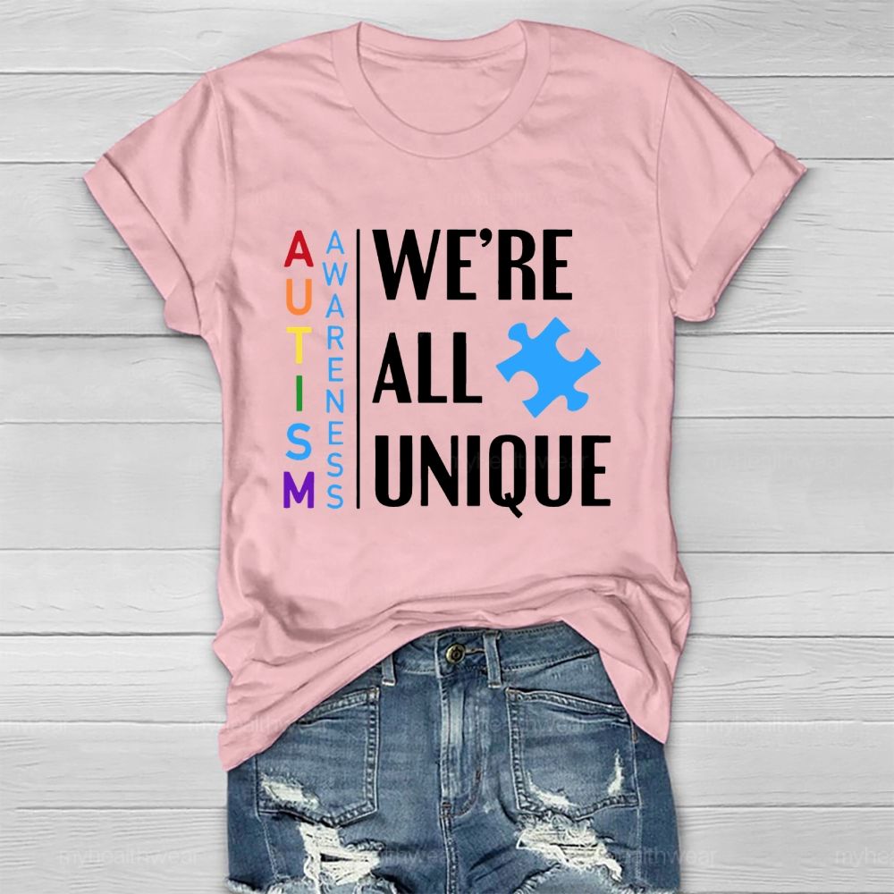 Autism We're All Unique Healthwear T-shirt