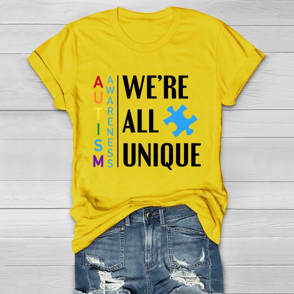 Autism We're All Unique Healthwear T-shirt
