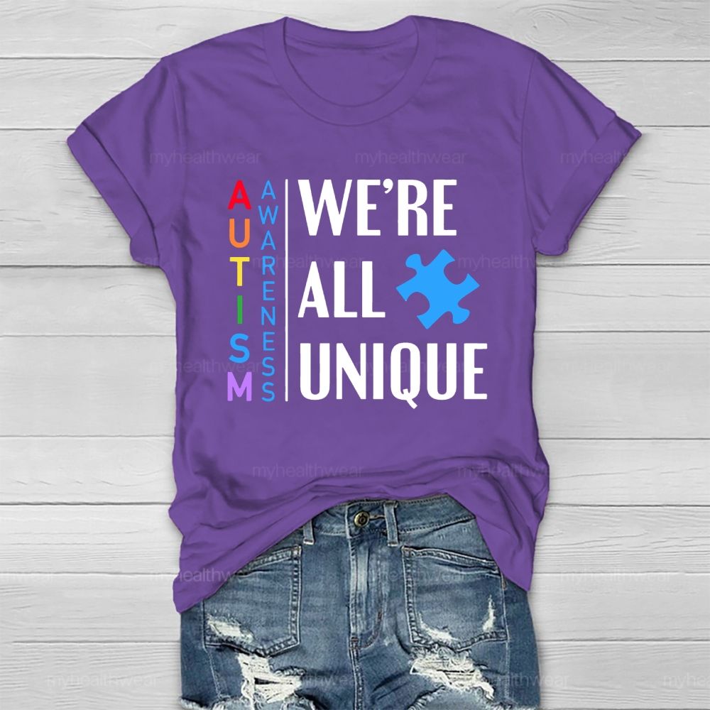 Autism We're All Unique Healthwear T-shirt