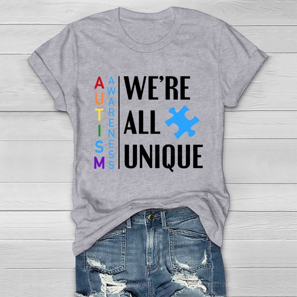 Autism We're All Unique Healthwear T-shirt