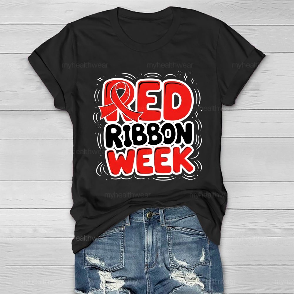 Red Ribbon Week Healthwear T-shirt