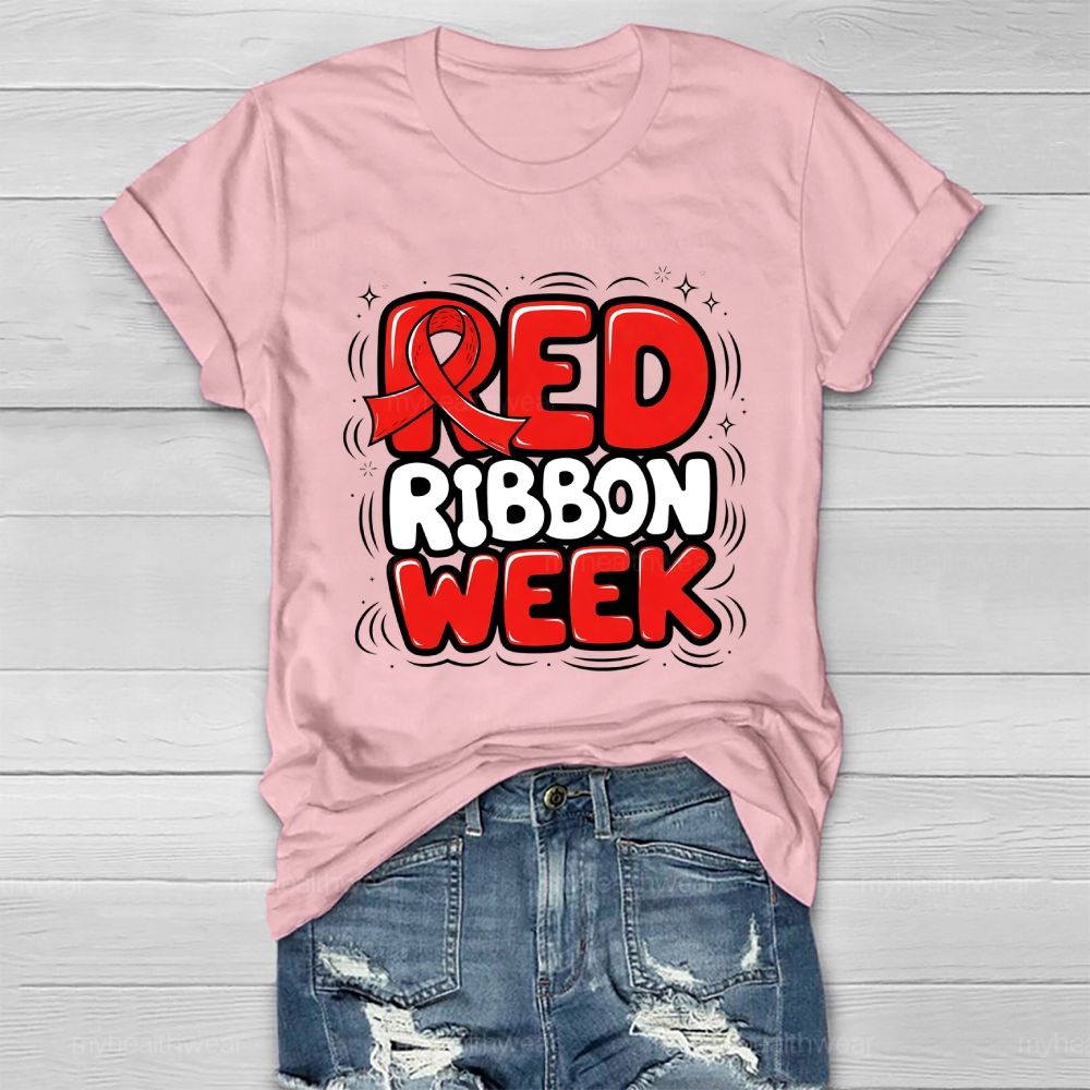 Red Ribbon Week Healthwear T-shirt