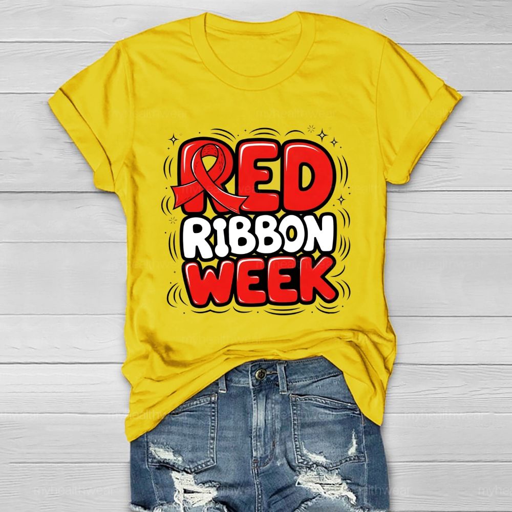 Red Ribbon Week Healthwear T-shirt