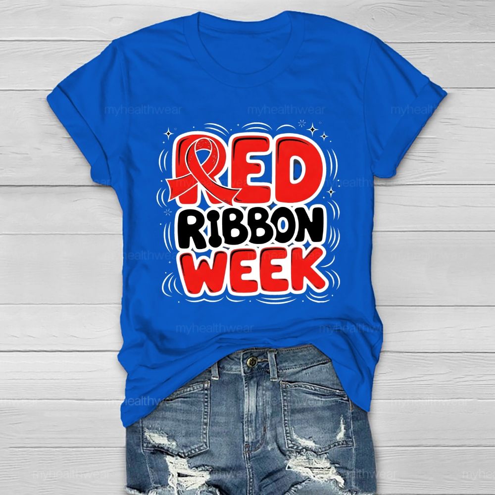 Red Ribbon Week Healthwear T-shirt