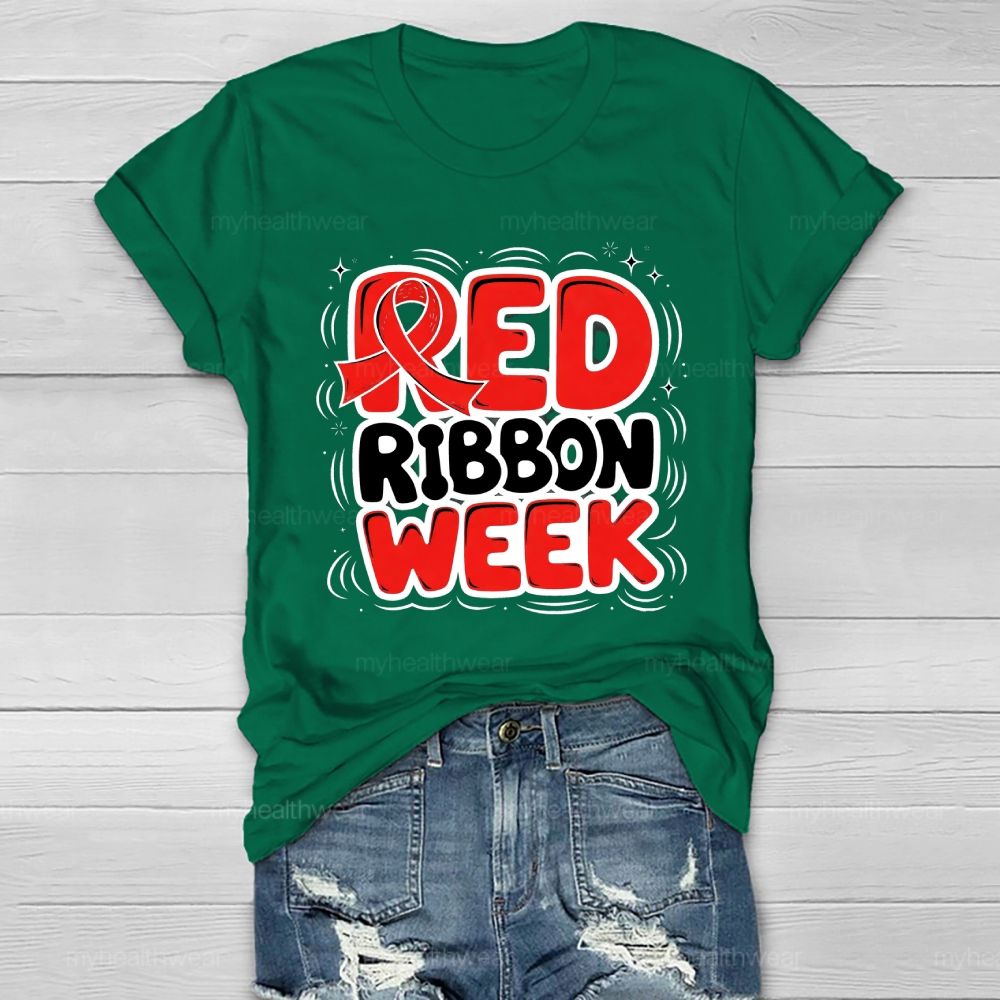 Red Ribbon Week Healthwear T-shirt