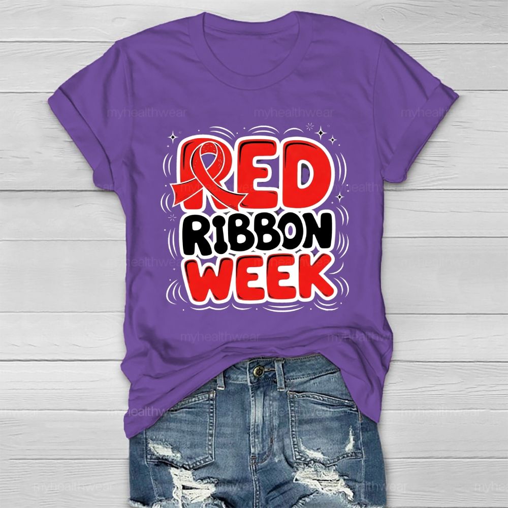 Red Ribbon Week Healthwear T-shirt