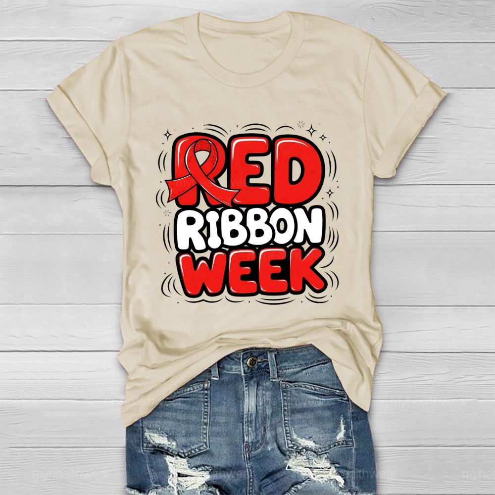 Red Ribbon Week Healthwear T-shirt