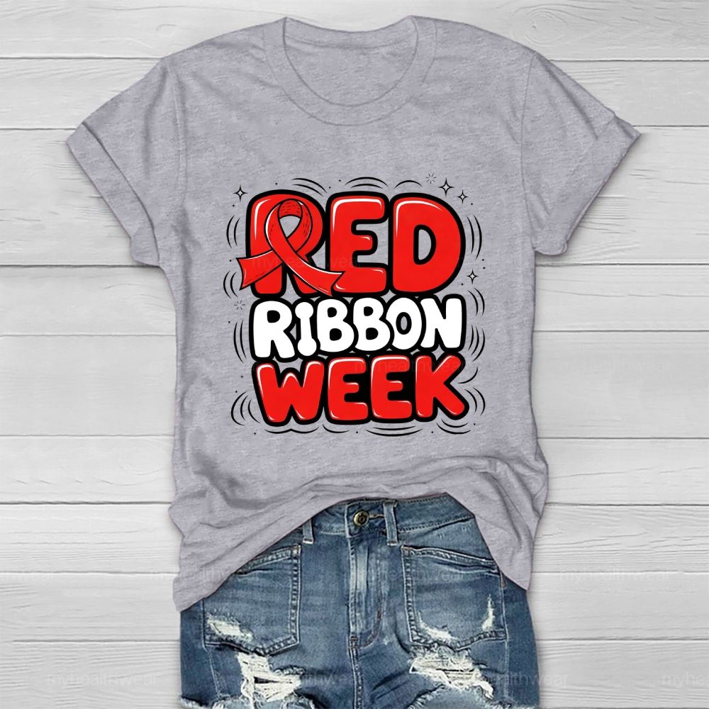 Red Ribbon Week Healthwear T-shirt