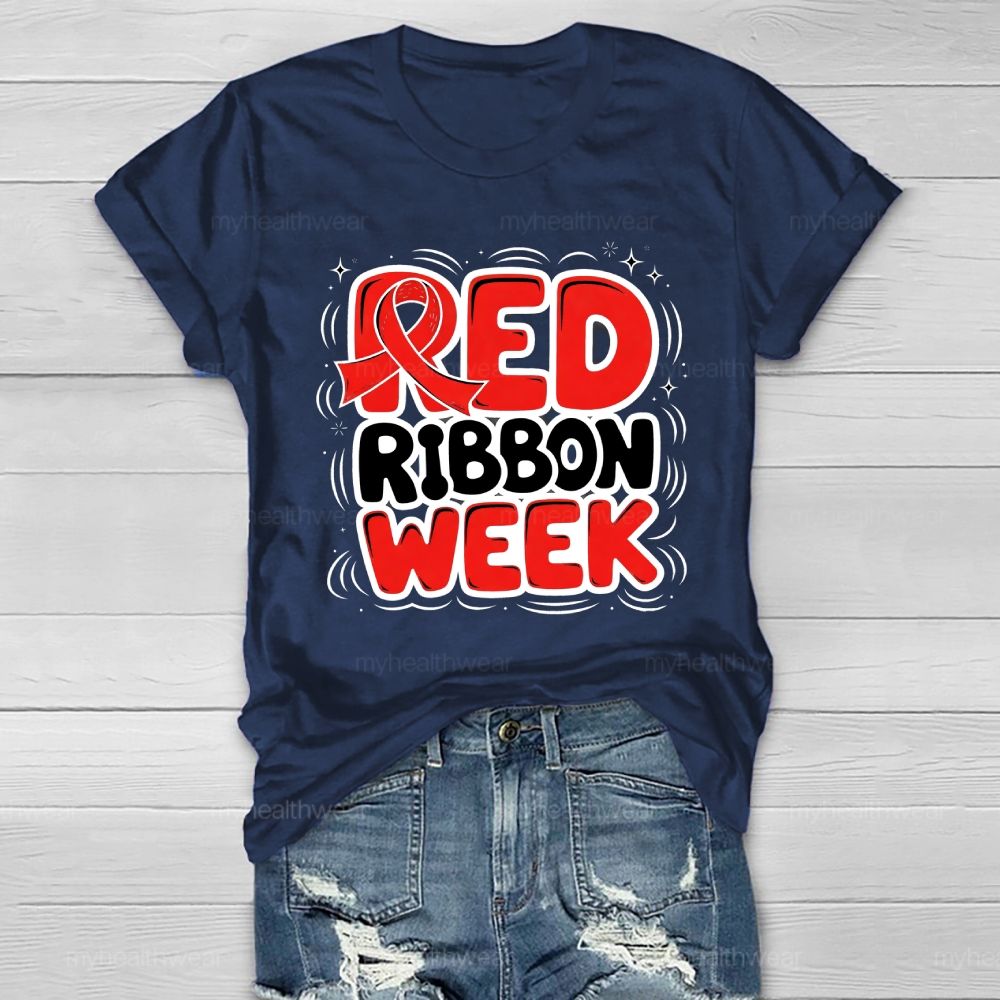 Red Ribbon Week Healthwear T-shirt