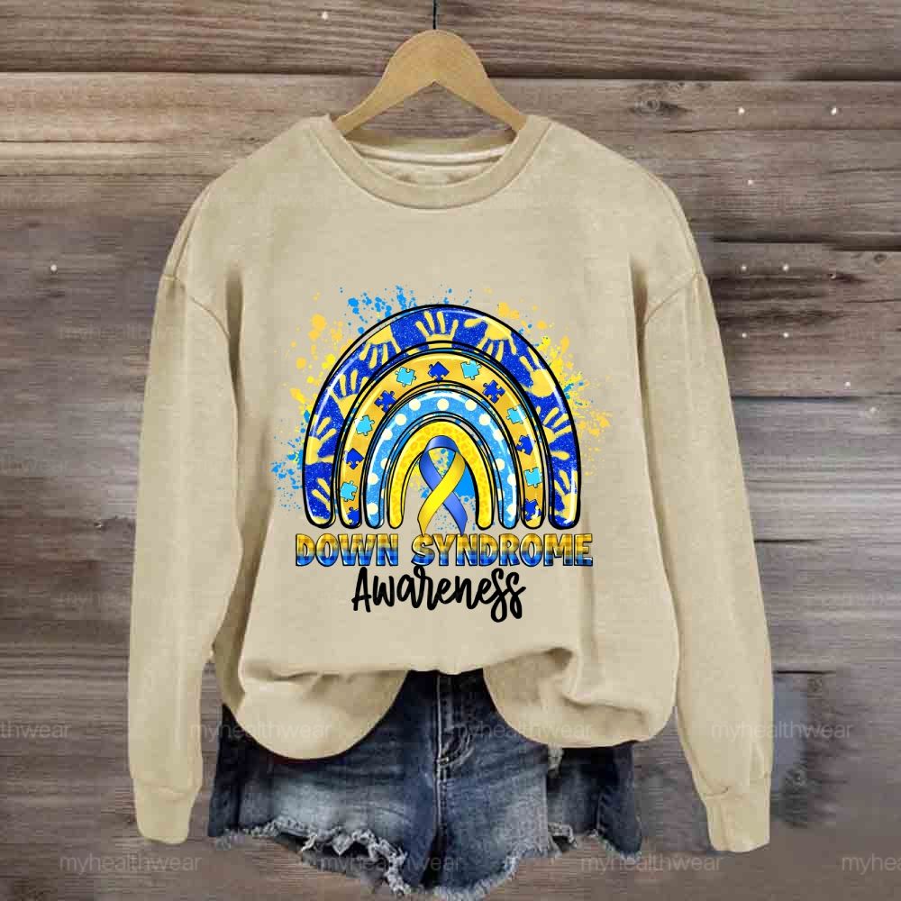 Down Syndrome Awareness Rainbow Sweatshirt