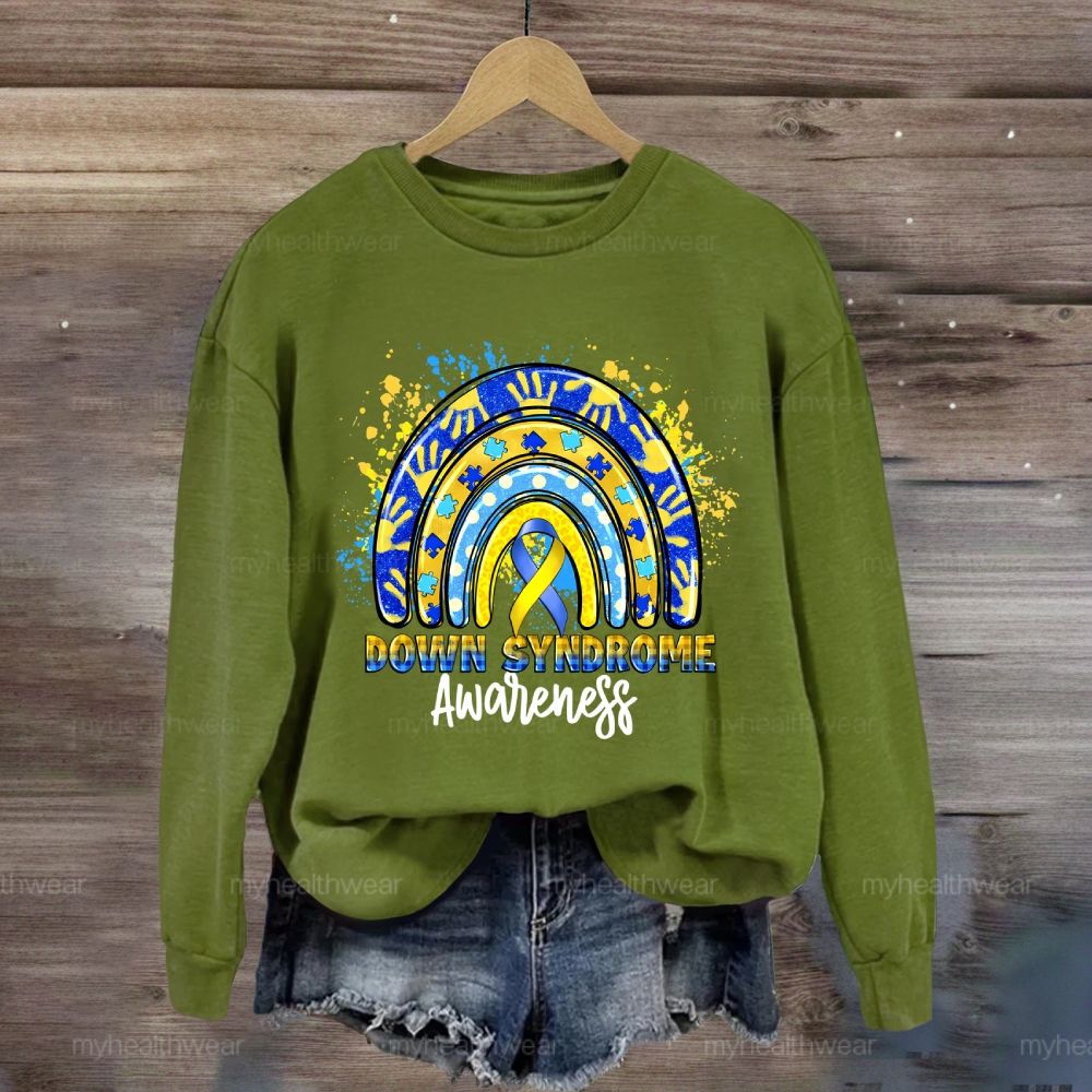 Down Syndrome Awareness Rainbow Sweatshirt