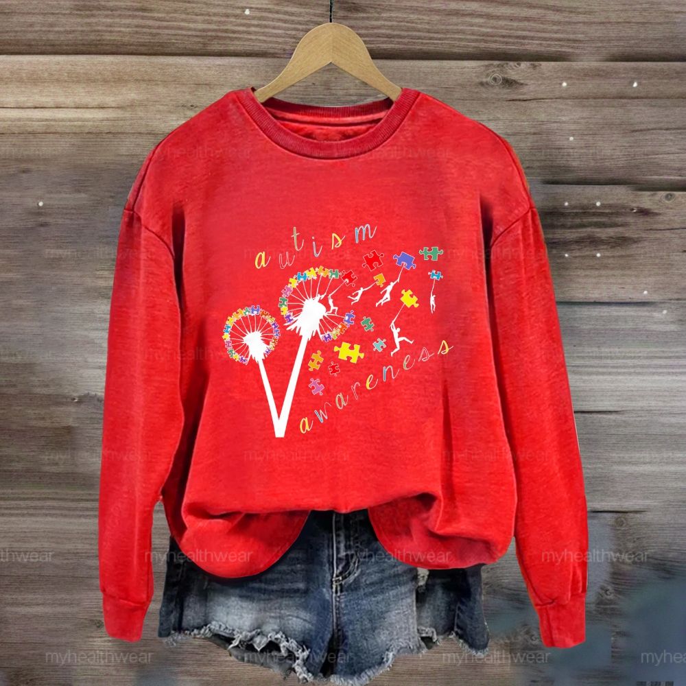Autism Awareness Dandelion Puzzle Sweatshirt