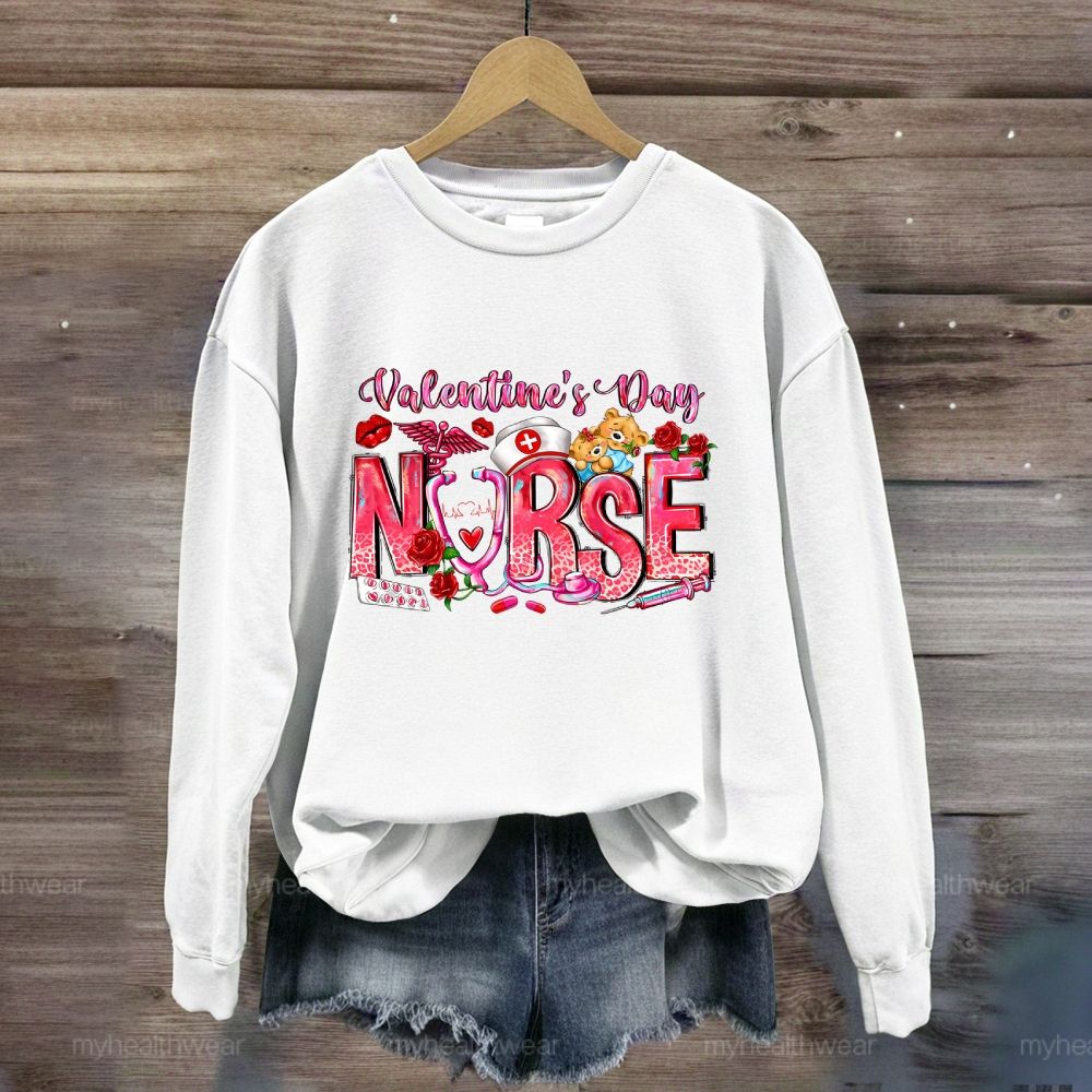 Valentine's Day Nurse  Sweatshirt