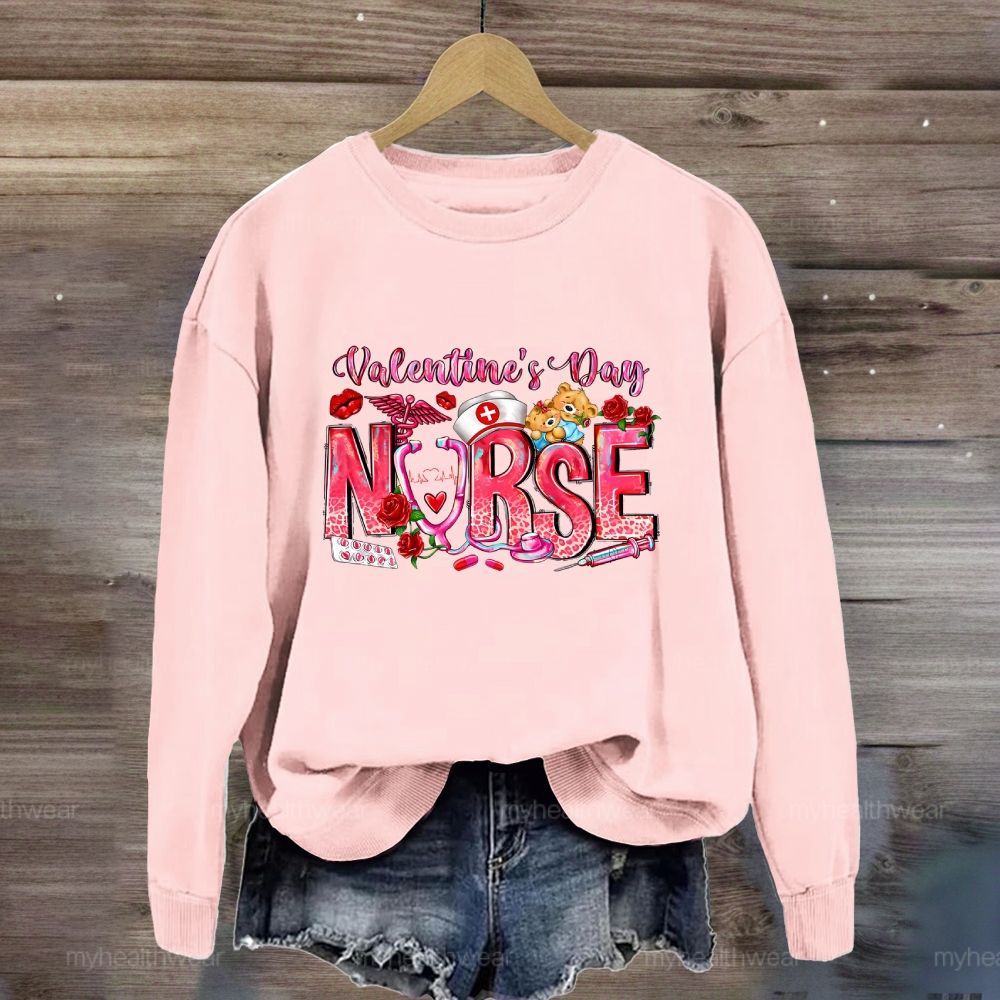 Valentine's Day Nurse  Sweatshirt