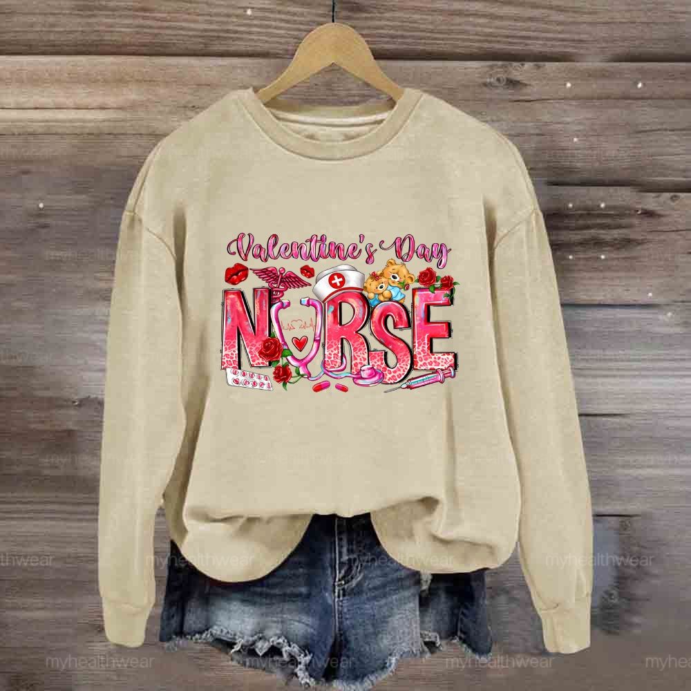 Valentine's Day Nurse  Sweatshirt