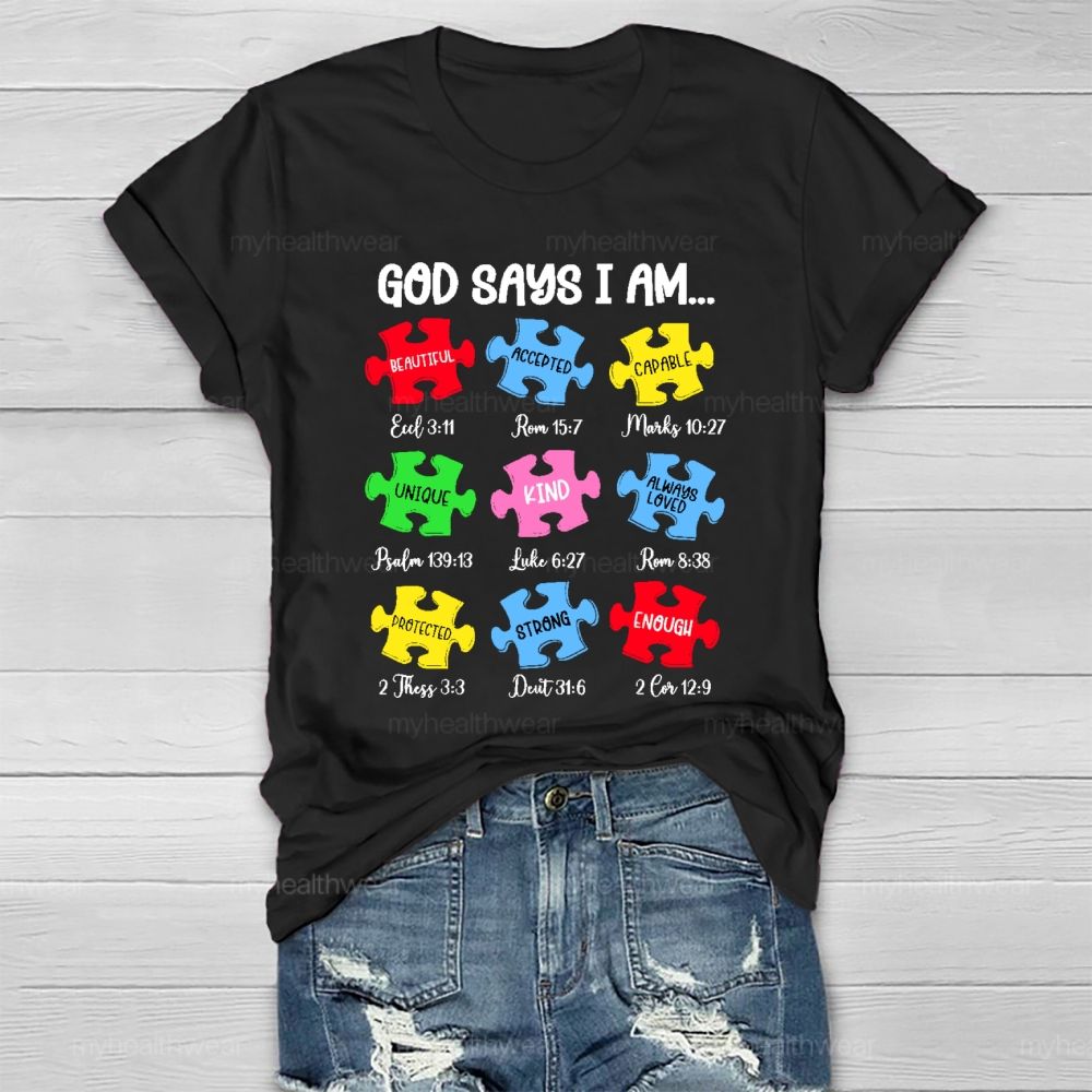 God Says I Am  Healthwear T-shirt