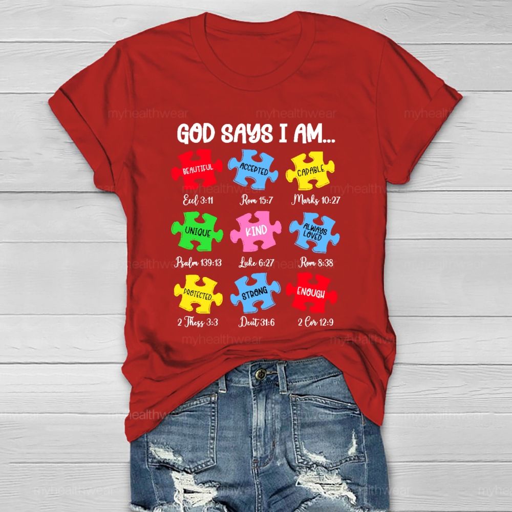 God Says I Am  Healthwear T-shirt