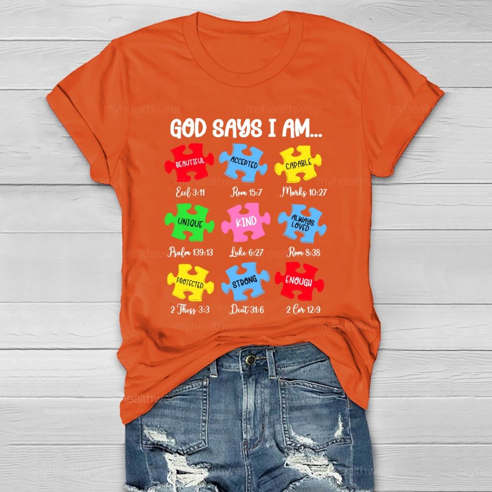 God Says I Am  Healthwear T-shirt