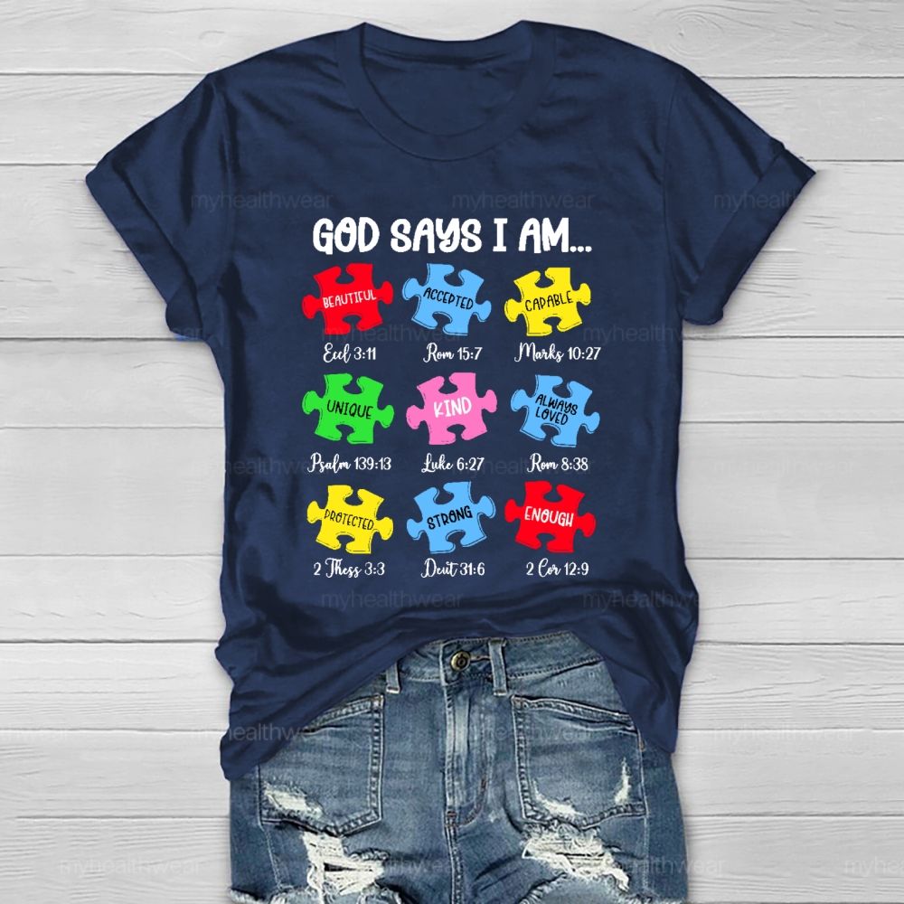 God Says I Am  Healthwear T-shirt