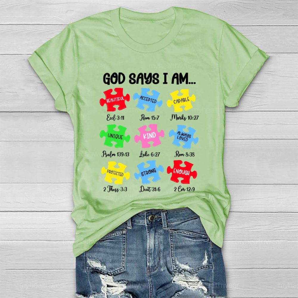 God Says I Am  Healthwear T-shirt