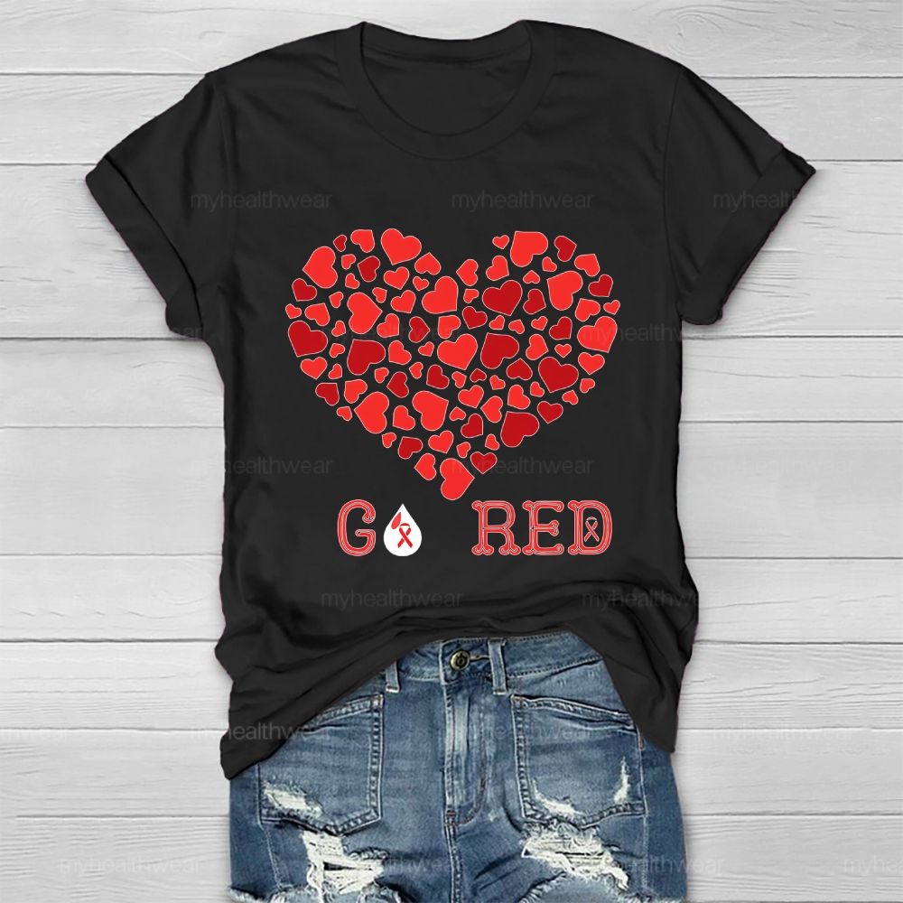 Go Red Love Healthwear T-shirt