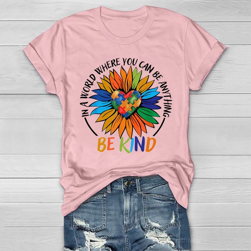 Be Kind Sunflower Love Puzzle Healthwear T-shirt