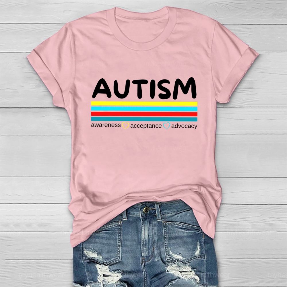 Autism Awareness Acceptance Advocacy Healthwear T-shirt
