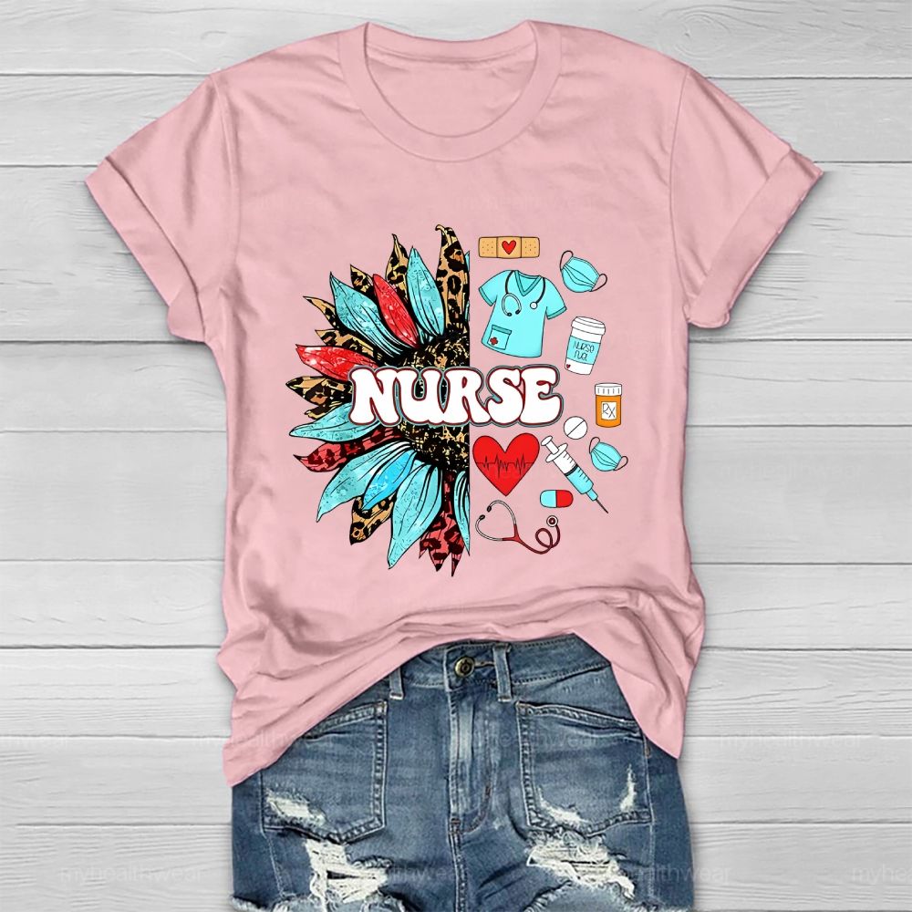Nurse Sunflower Healthwear T-shirt
