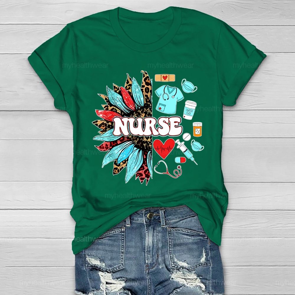Nurse Sunflower Healthwear T-shirt