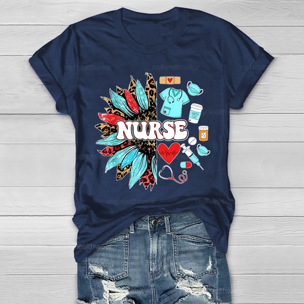 Nurse Sunflower Healthwear T-shirt