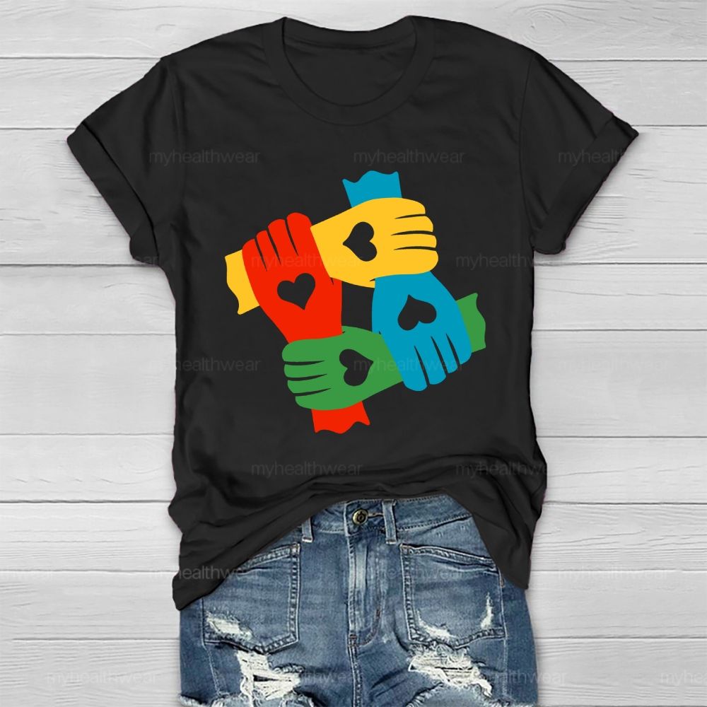 Hand In Hand Autism Healthwear T-shirt