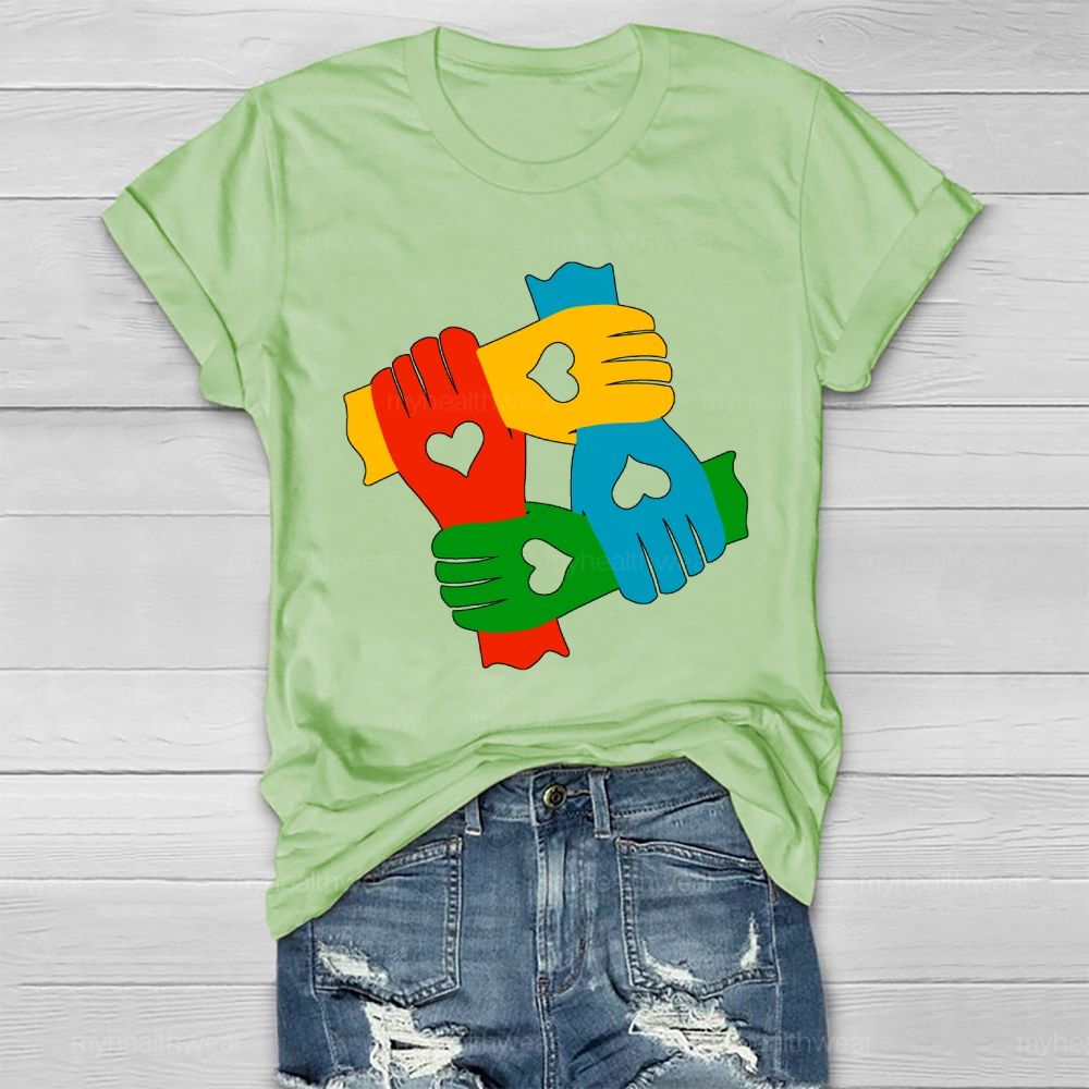 Hand In Hand Autism Healthwear T-shirt