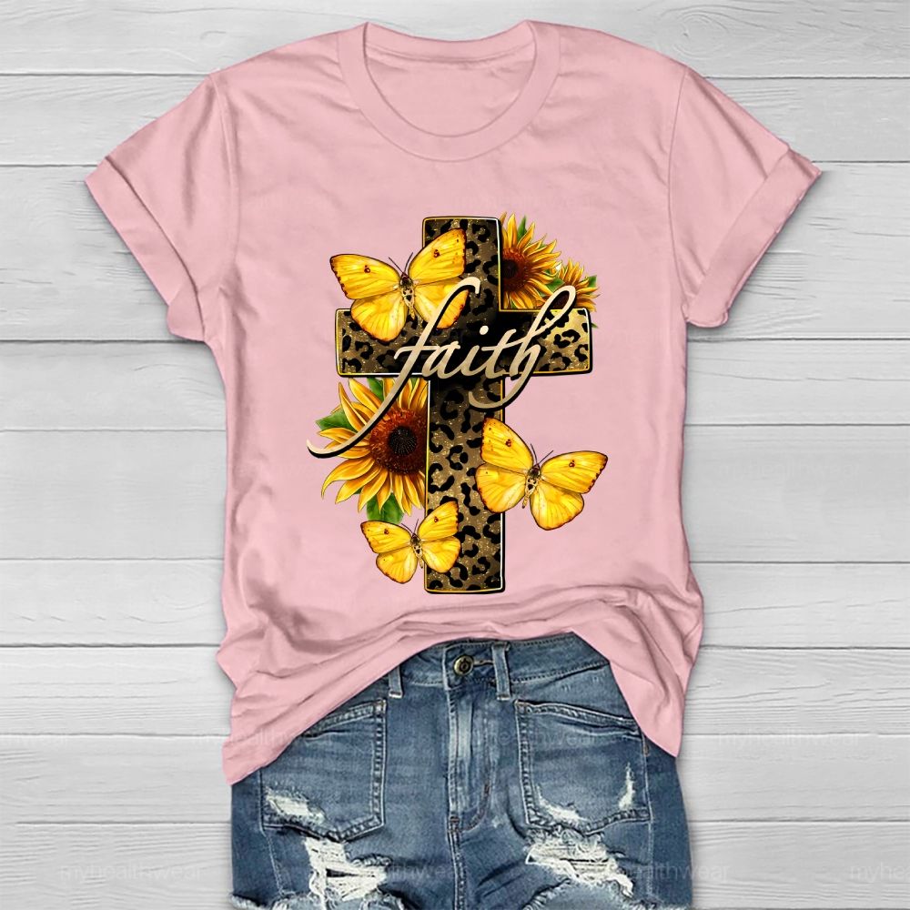 Faith Cross Butterfly Healthwear T-shirt